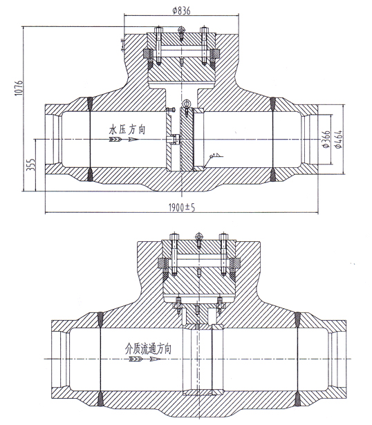 水壓試驗(yàn)堵閥結(jié)構(gòu)圖