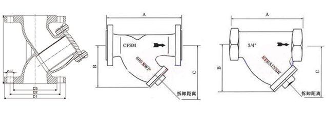 Y型過濾器的結(jié)構(gòu)特點(diǎn)圖