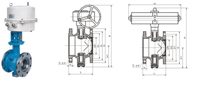 Qv347、Qv647、Qv947 V型調(diào)節(jié)球閥結(jié)構(gòu)圖