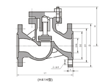 H41H升降式鍛鋼止回閥結(jié)構(gòu)圖