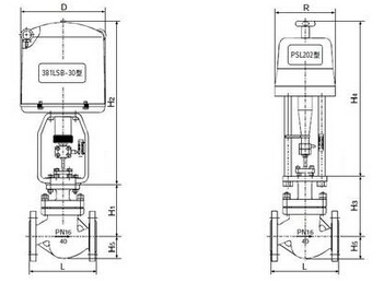 ZDLP子式電動(dòng)調(diào)節(jié)閥結(jié)構(gòu)圖